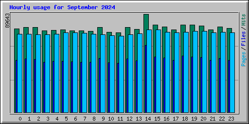 Hourly usage for September 2024